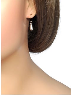 Tiffany & Co. Sterling Silver Elsa Peretti Teardrop Dangle Earrings #23703