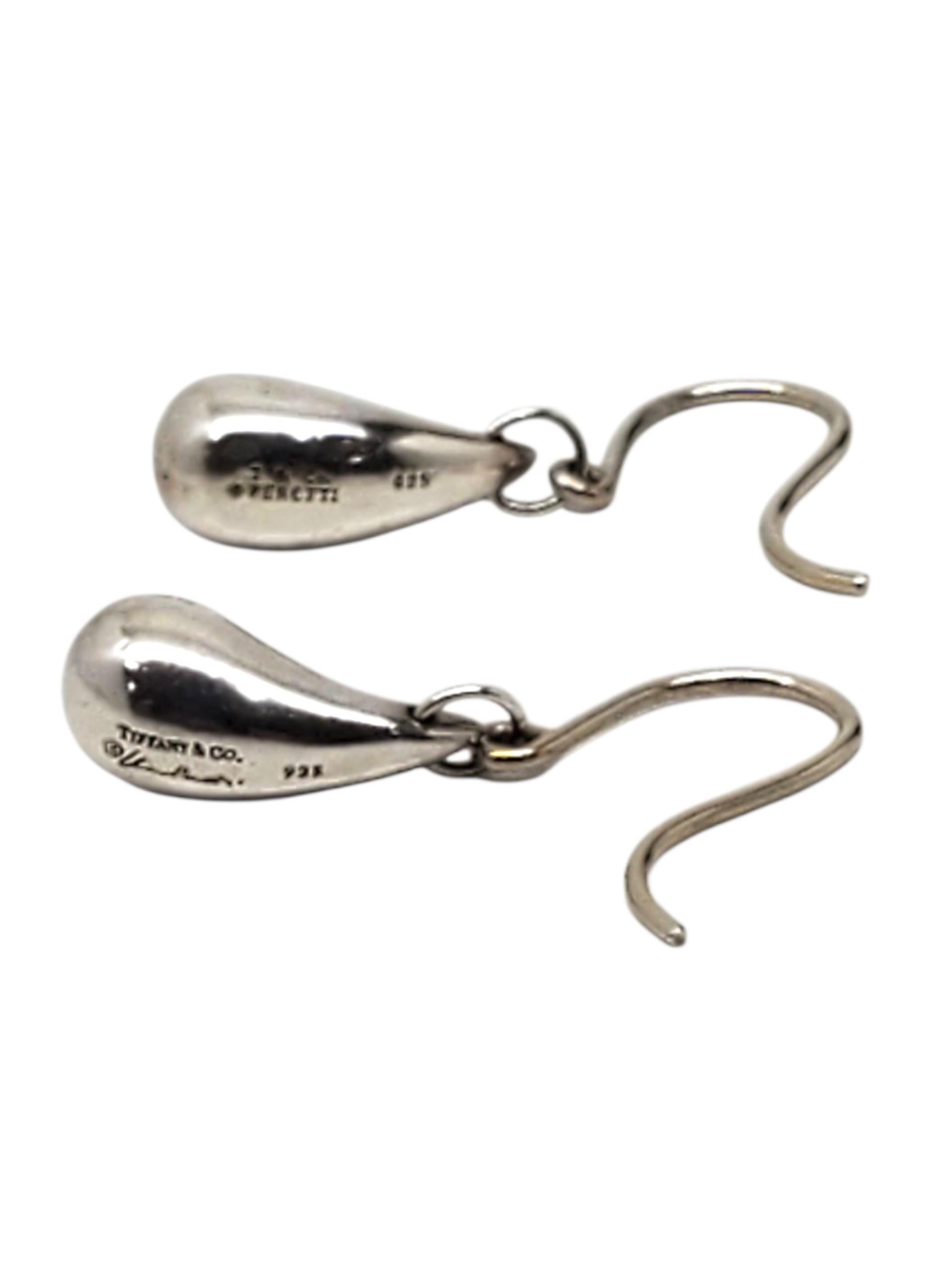 Tiffany & Co. Orecchini a goccia in argento Elsa Peretti #23703 in vendita 2