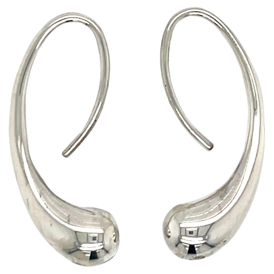 Tiffany 
Co. Sterling Silver Elsa Peretti Teardrop Earrings