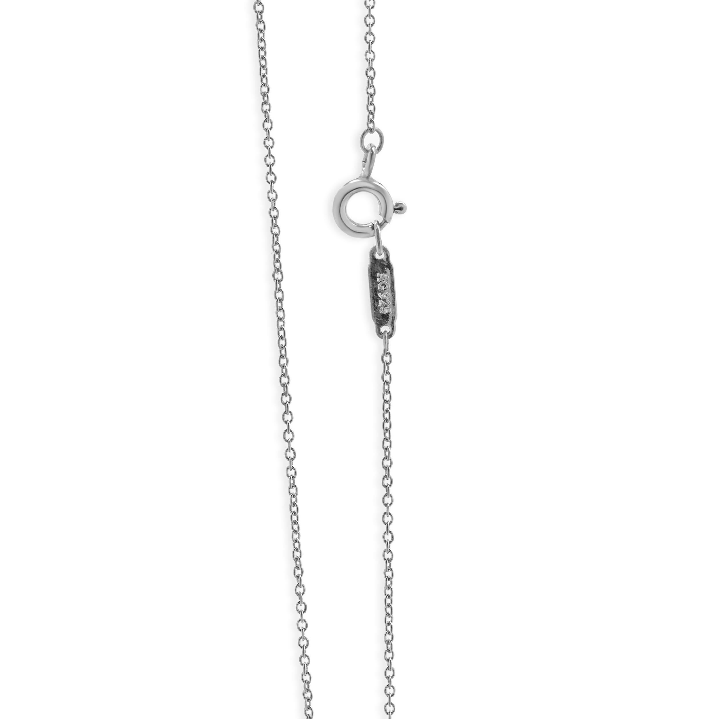 Donna Tiffany & Co. Collana di chiavi con cuore in perline in argento smaltato in vendita