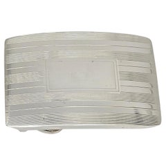 Tiffany & Co Sterling Silver Engine Turned Belt Buckle #21827