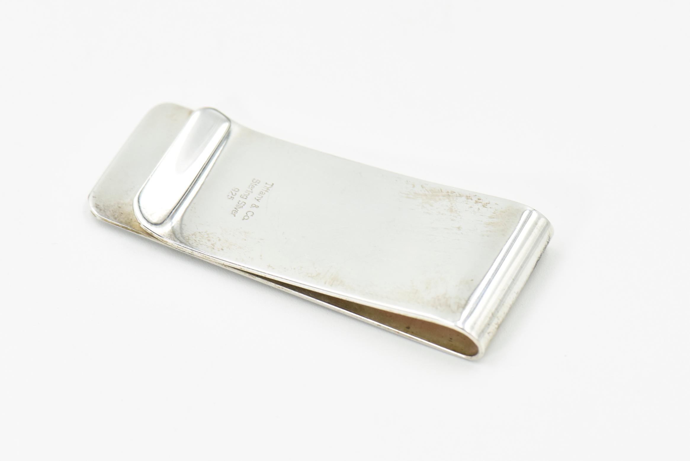 Women's or Men's Tiffany & Co. Sterling Silver Engine Turned Money Clip