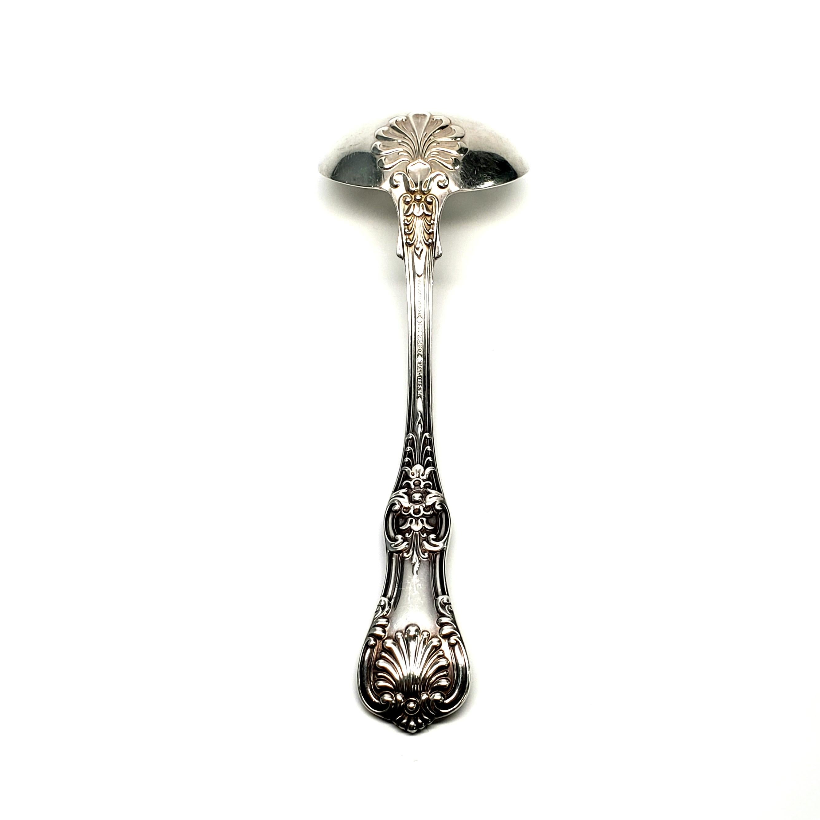 Tiffany & Co. Sterling Silver English King Gravy Ladle 'A' In Good Condition In Washington Depot, CT