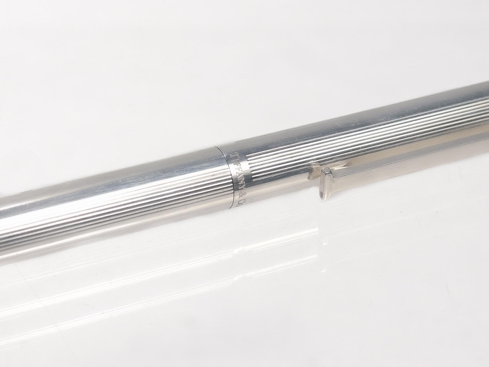 Tiffany & Co. Sterling Silver Executive T Clip Ballpoint Pen For Sale 4