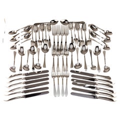 Vintage Tiffany & Co. Sterling Silver Faneuil Service for 12 Flatware Set No Mono