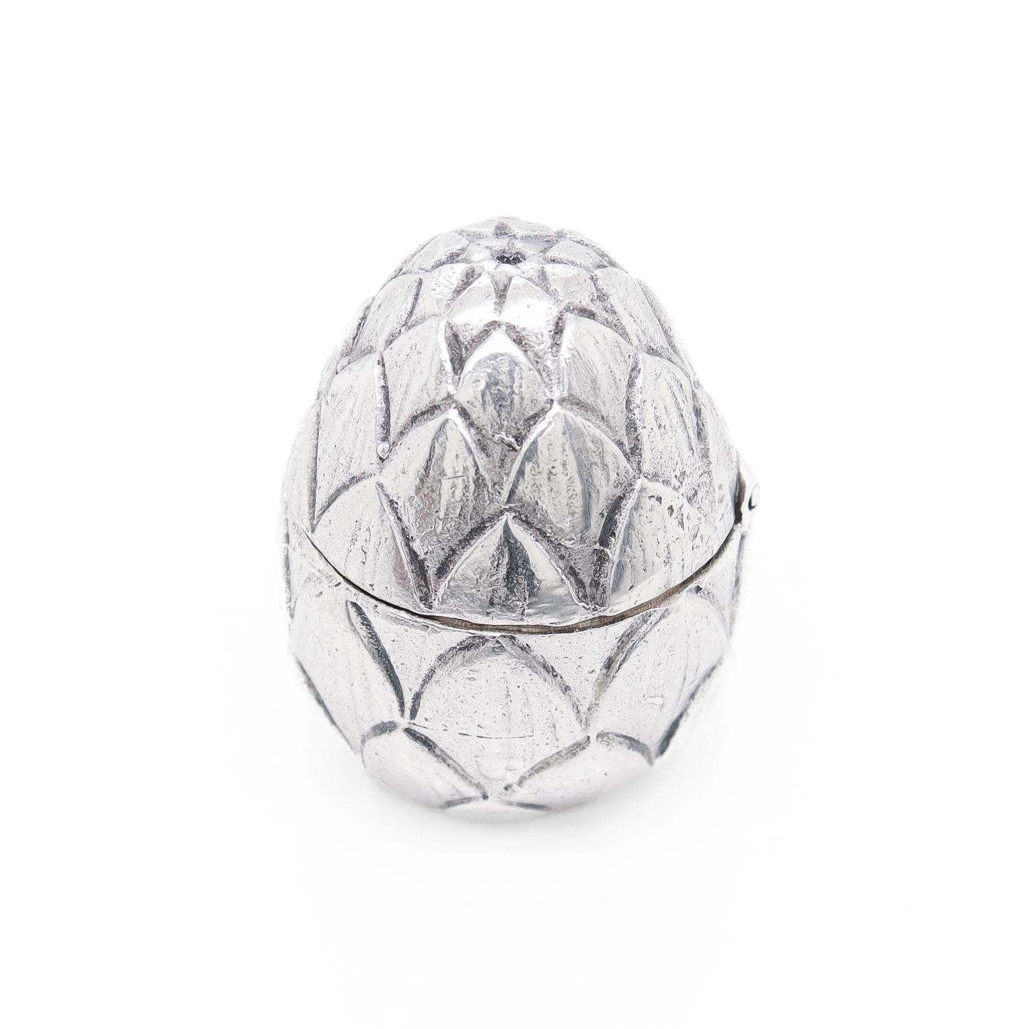 Tiffany & Co. Sterling Silver Figural Artichoke Vanity or Pill Box 1