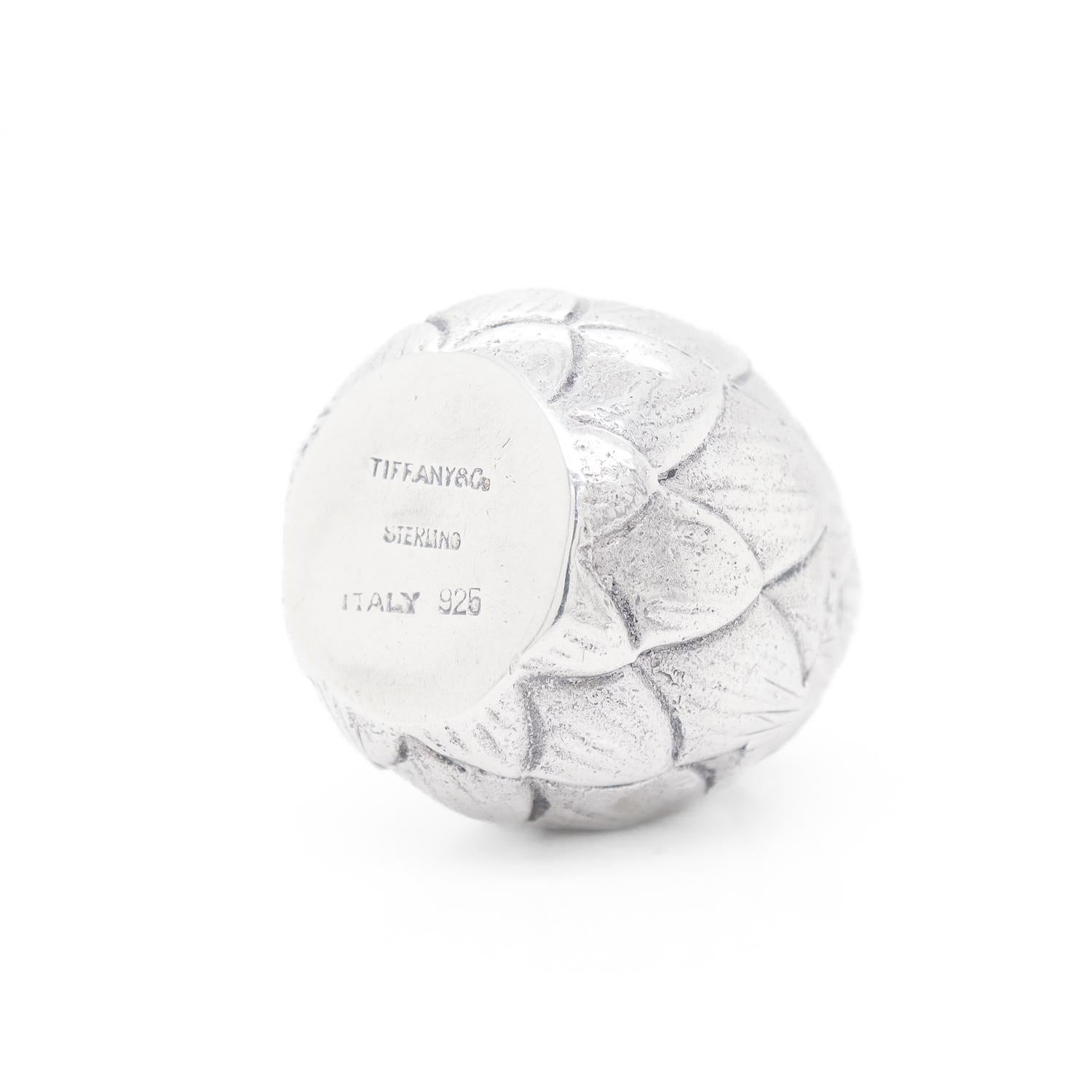 Tiffany & Co. Sterling Silver Figural Artichoke Vanity or Pill Box 2