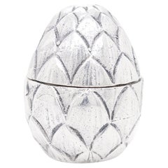 Tiffany & Co. Sterling Silver Figural Artichoke Vanity or Pill Box