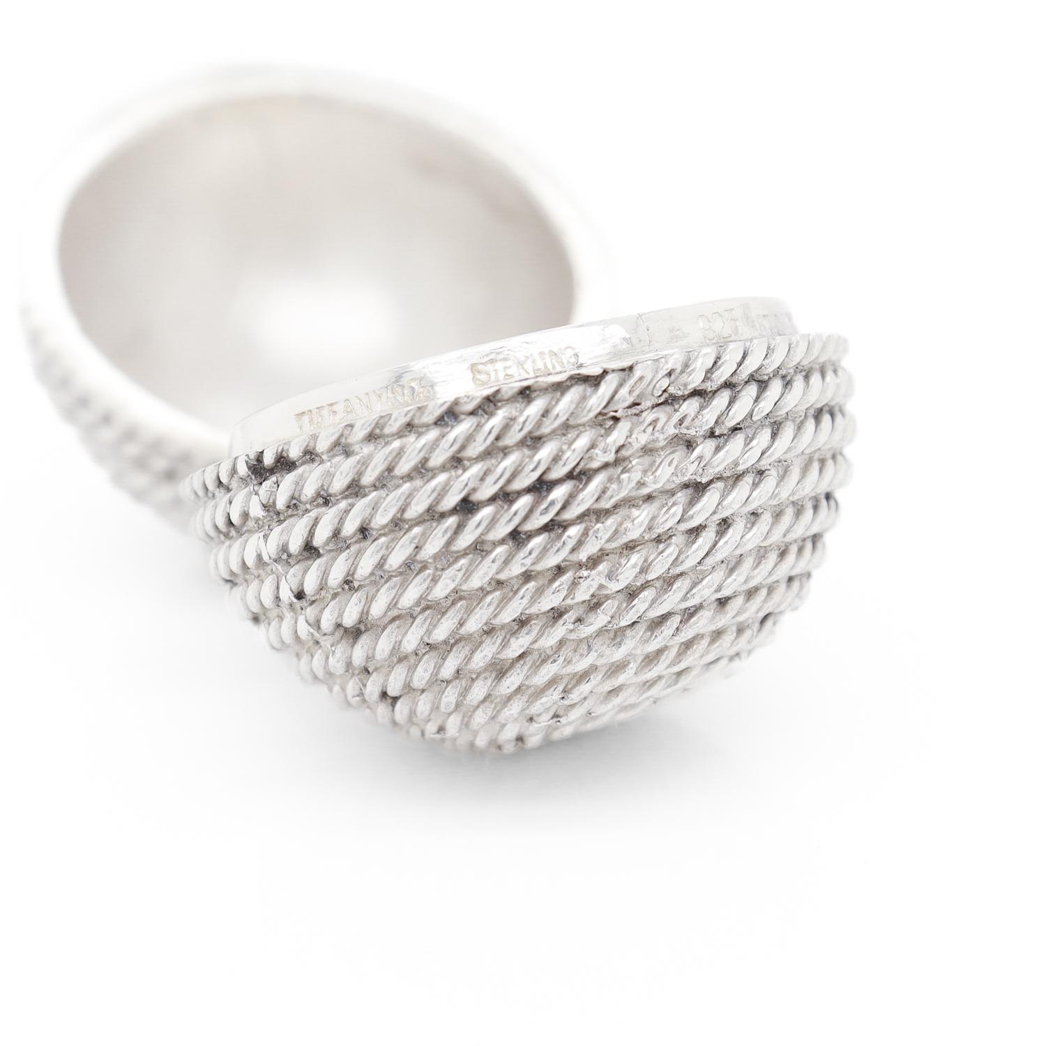 Tiffany & Co. Sterling Silver Figural Ball of Yarn or Coiled Rope Pill Box 5