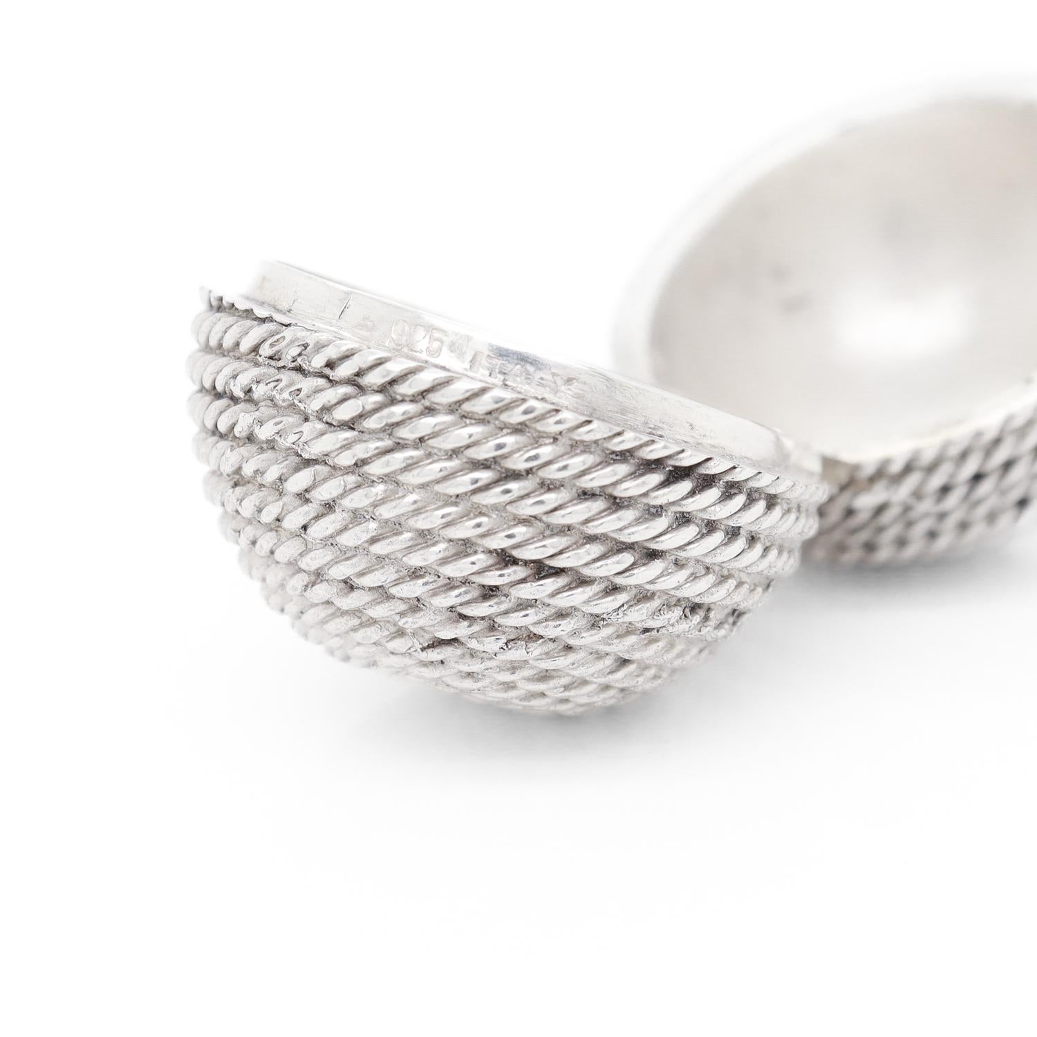 Tiffany & Co. Sterling Silver Figural Ball of Yarn or Coiled Rope Pill Box 7