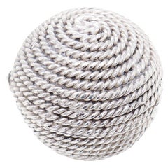 Tiffany & Co. Sterling Silver Figural Ball of Yarn or Coiled Rope Pill Box