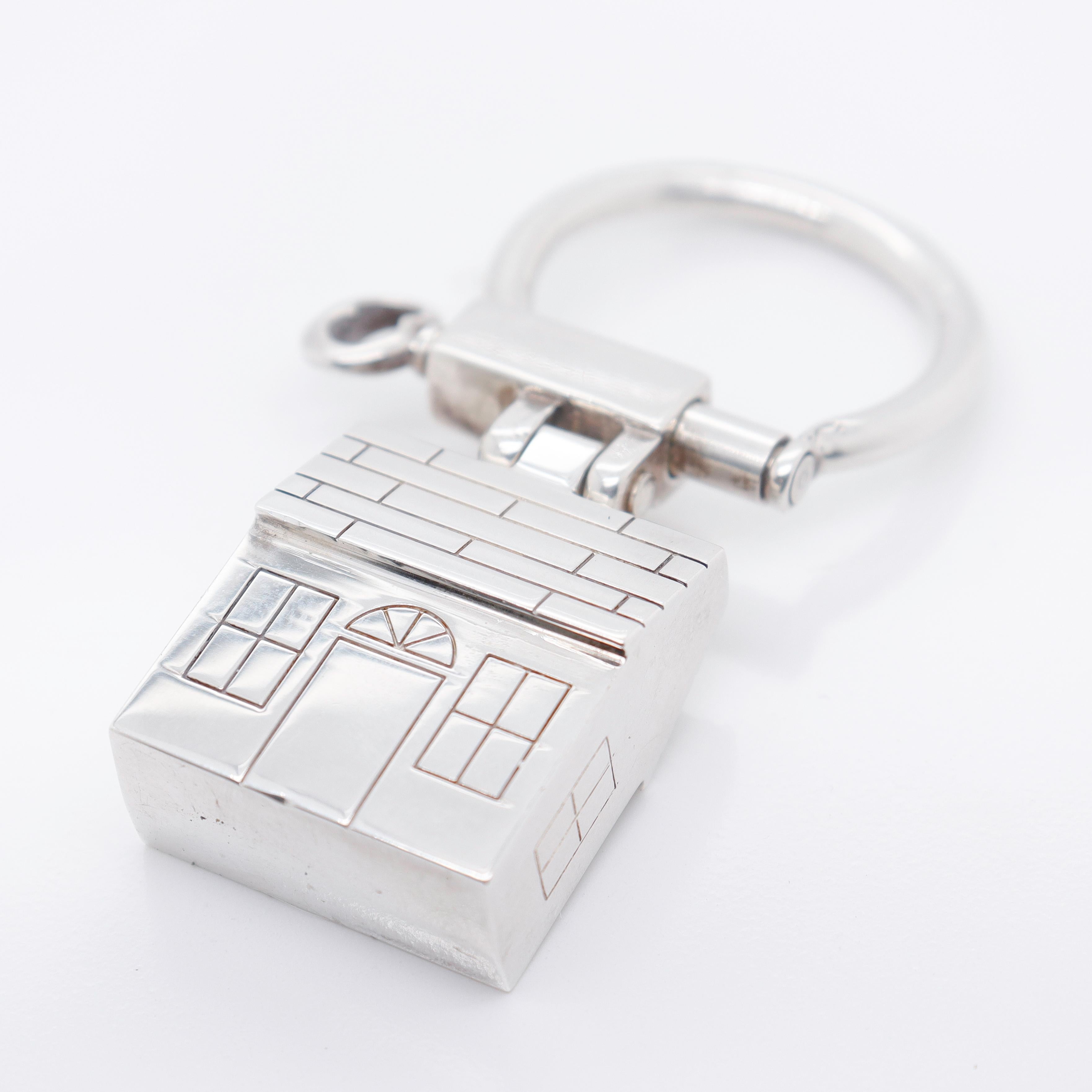 Women's or Men's Tiffany & Co. Sterling Silver Figural House Key Ring or Holder