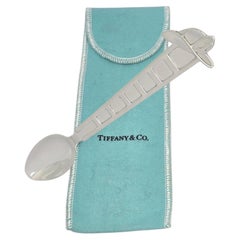 Tiffany & Co Sterling Silver Fireman Helmet & Ladder Baby Spoon w/Pouch #24941