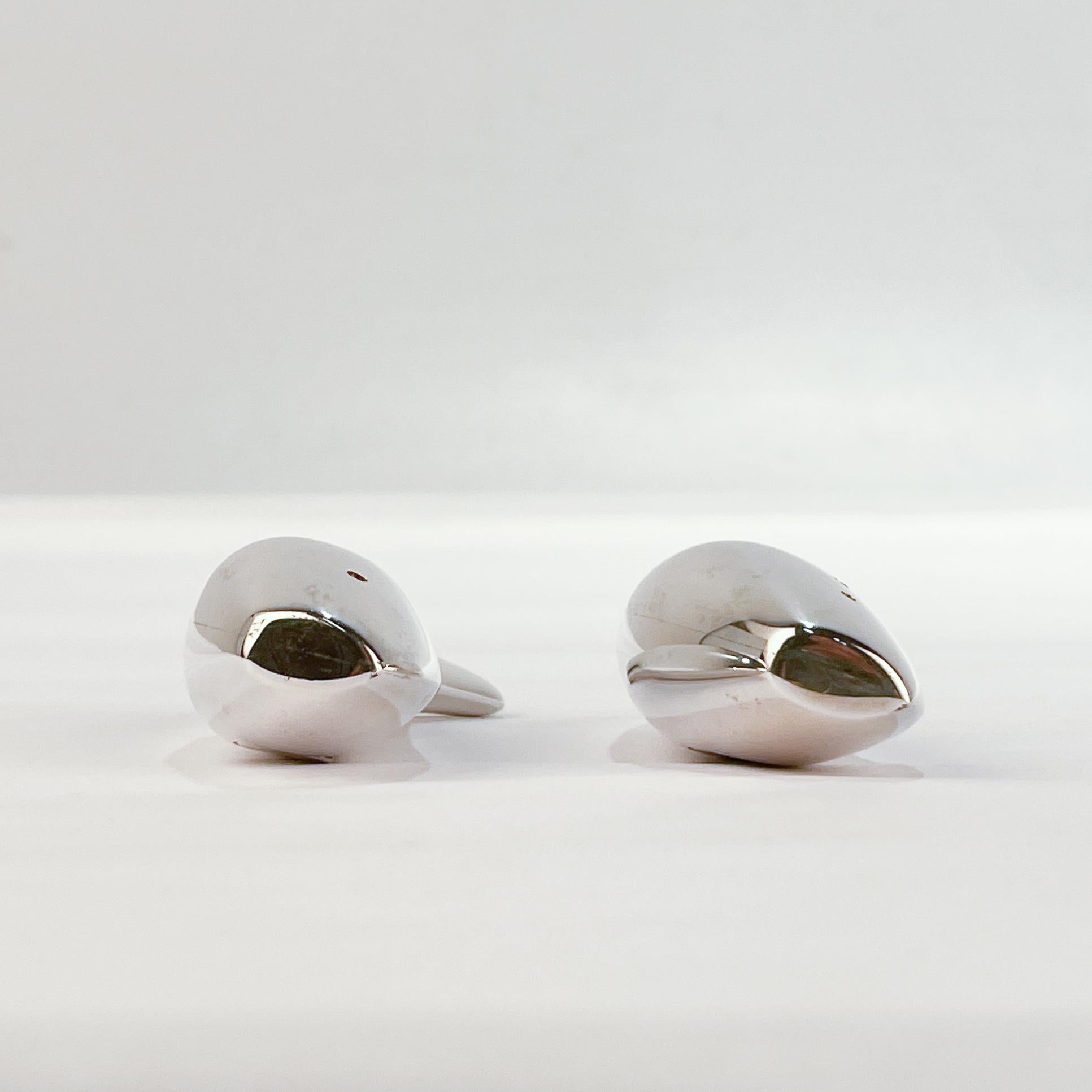 Modern Tiffany & Co. Sterling Silver 'Fish' Salt & Pepper Shakers by Frank Gehry