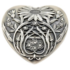 Tiffany & Co. Sterling Silver Floral Heart Locket