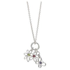 Tiffany & Co. Sterling Silver Flower, Butterfly & Dragonfly Charm Pendant