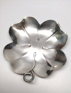 Tiffany & Co. Sterling Silver Four Leaf Clover Shamrock Dish