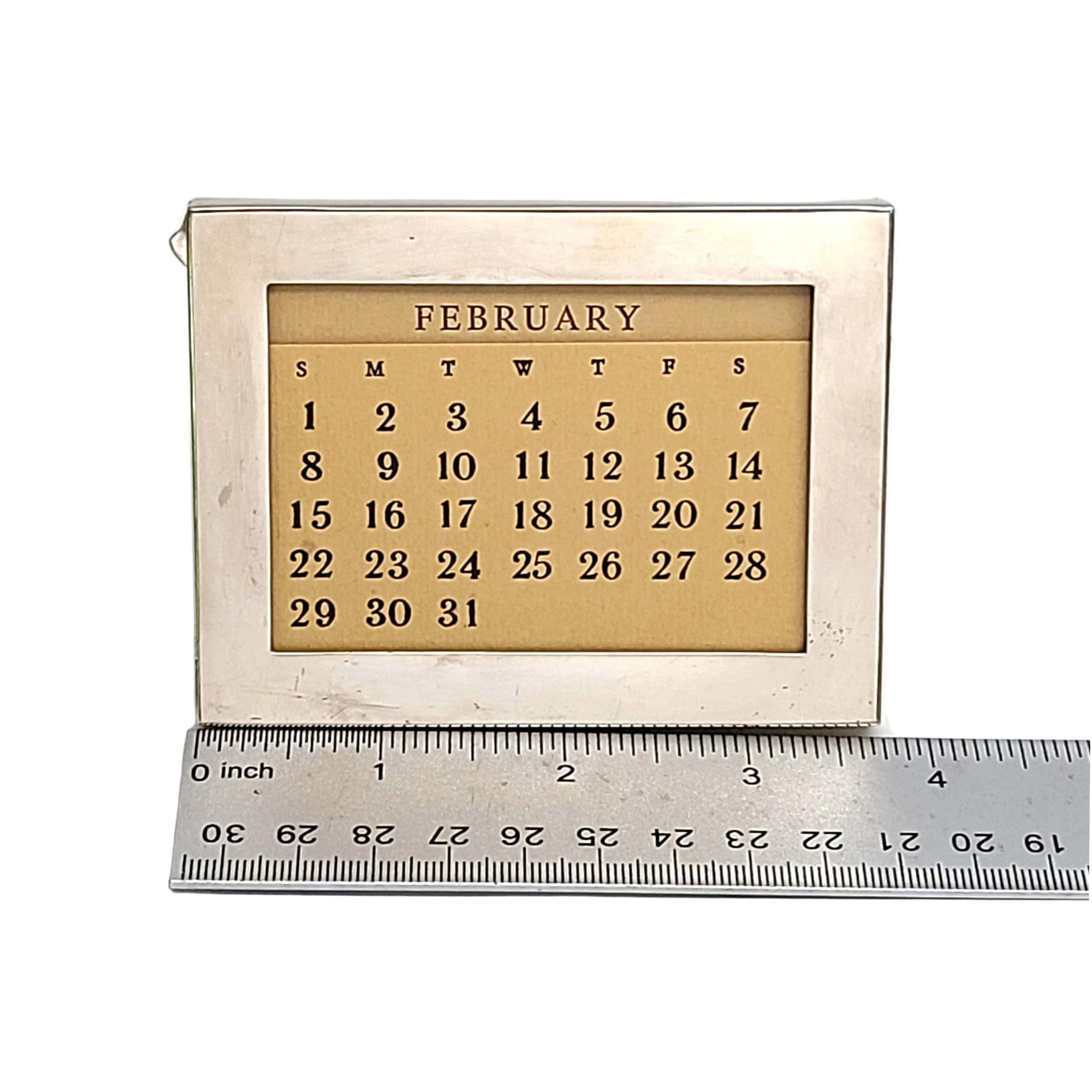 Tiffany & Co Sterling Silver Frame Perpetual Calendar 'B' 1