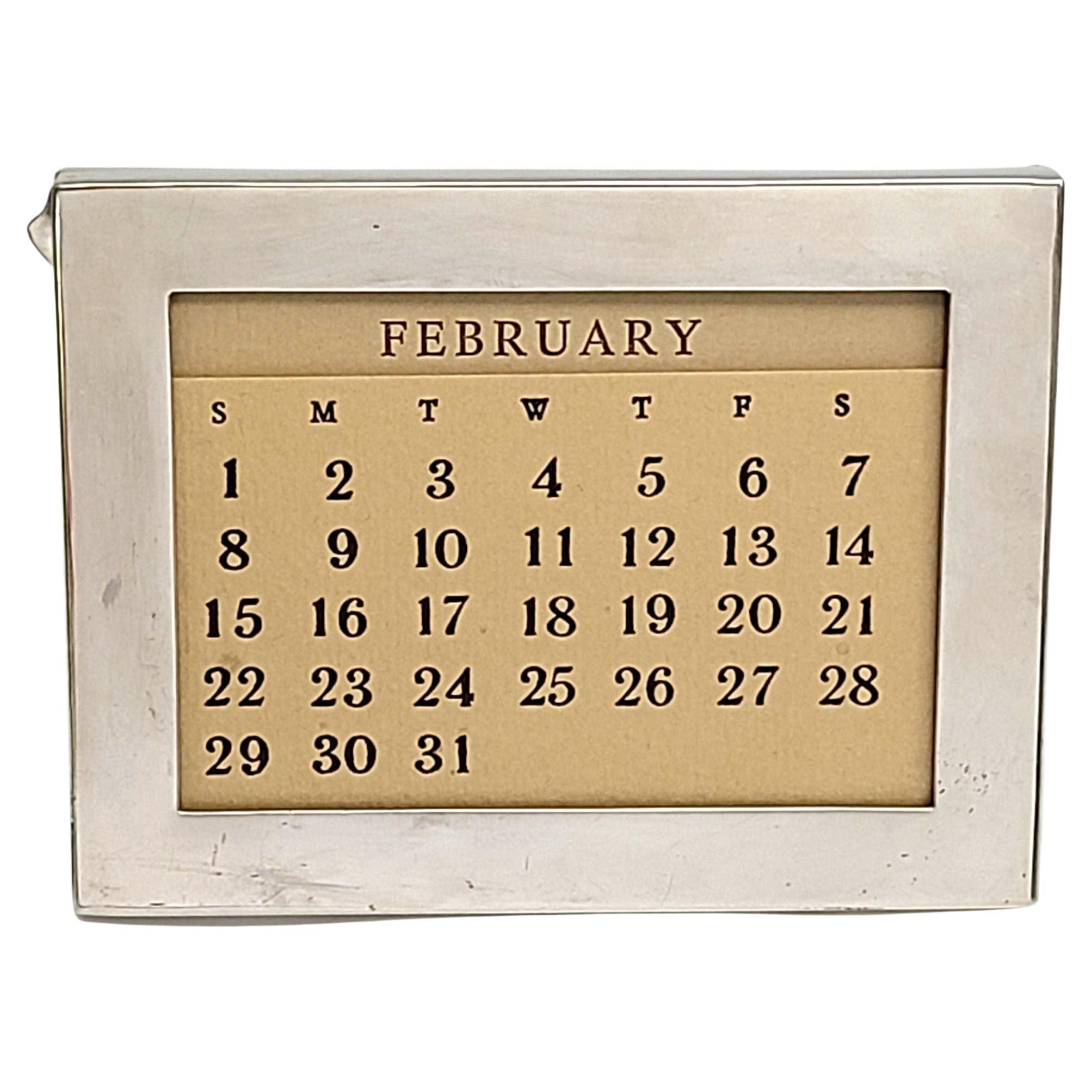 Tiffany & Co Sterling Silver Frame Perpetual Calendar 'B'