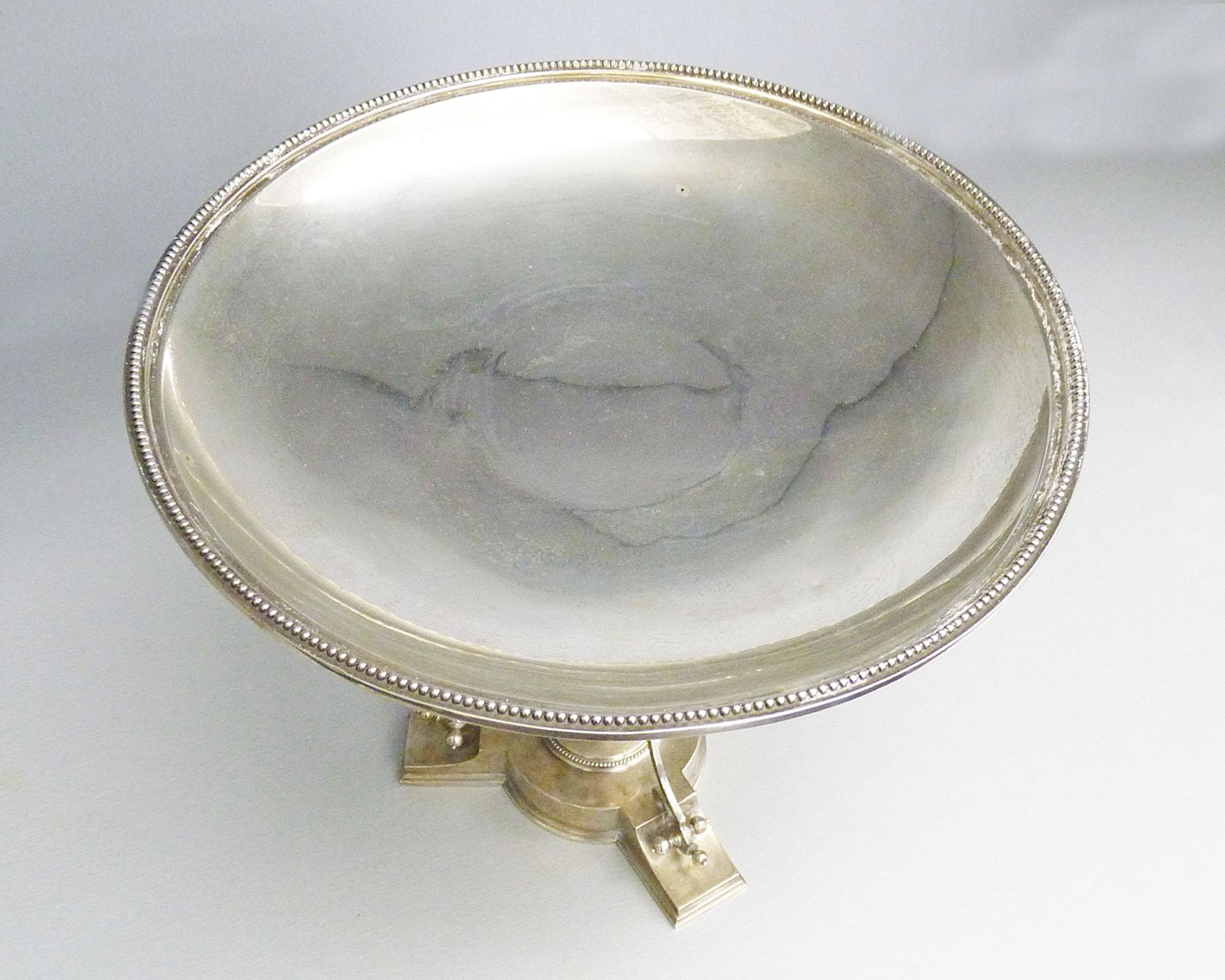 Stylish sterling silver fruit stand made by Tiffany & Co. in New York in approximately 1930s. 
Signed Tiffany & Co. 30
New York 
925 sterling

