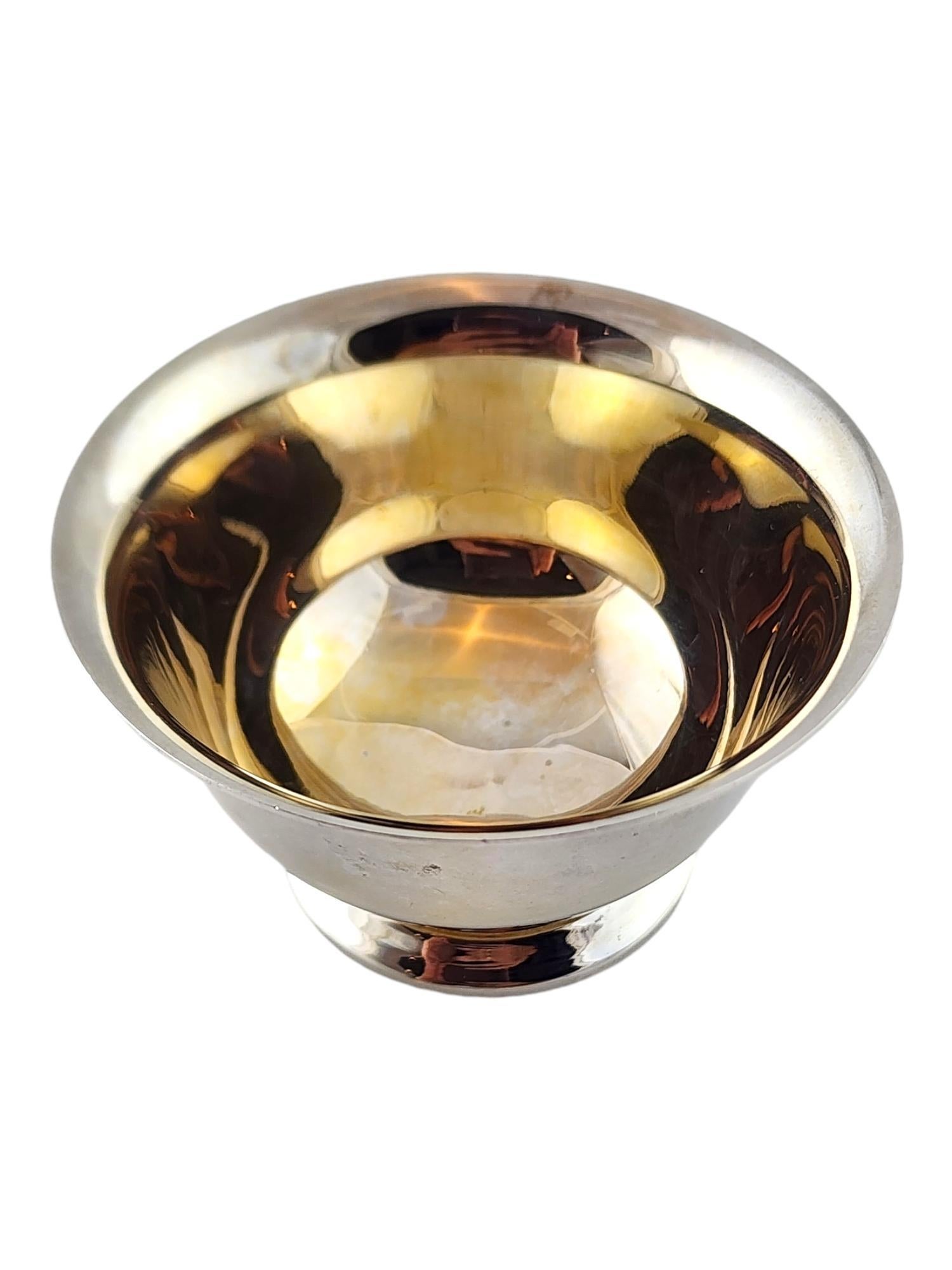 Tiffany & Co Sterling Silver Gilded Salt Cellar #18602 In Good Condition In Washington Depot, CT