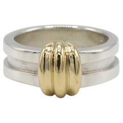 Tiffany & Co. Sterling Silver & Gold Band Ring
