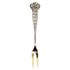 Tiffany & Co. Sterling Silver Gold Plated Cocktail Fork #24438