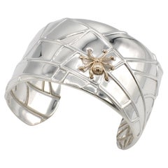 Tiffany & Co. Sterling Silver & Gold Spider Cuff Bracelet