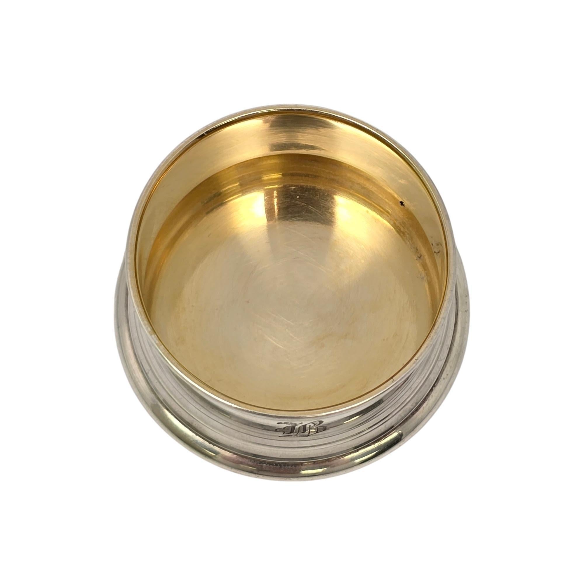 Tiffany & Co Sterling Silber Gold Wash Interior Master Salzstreuer mit Mond #20374, von Tiffany & Co 3