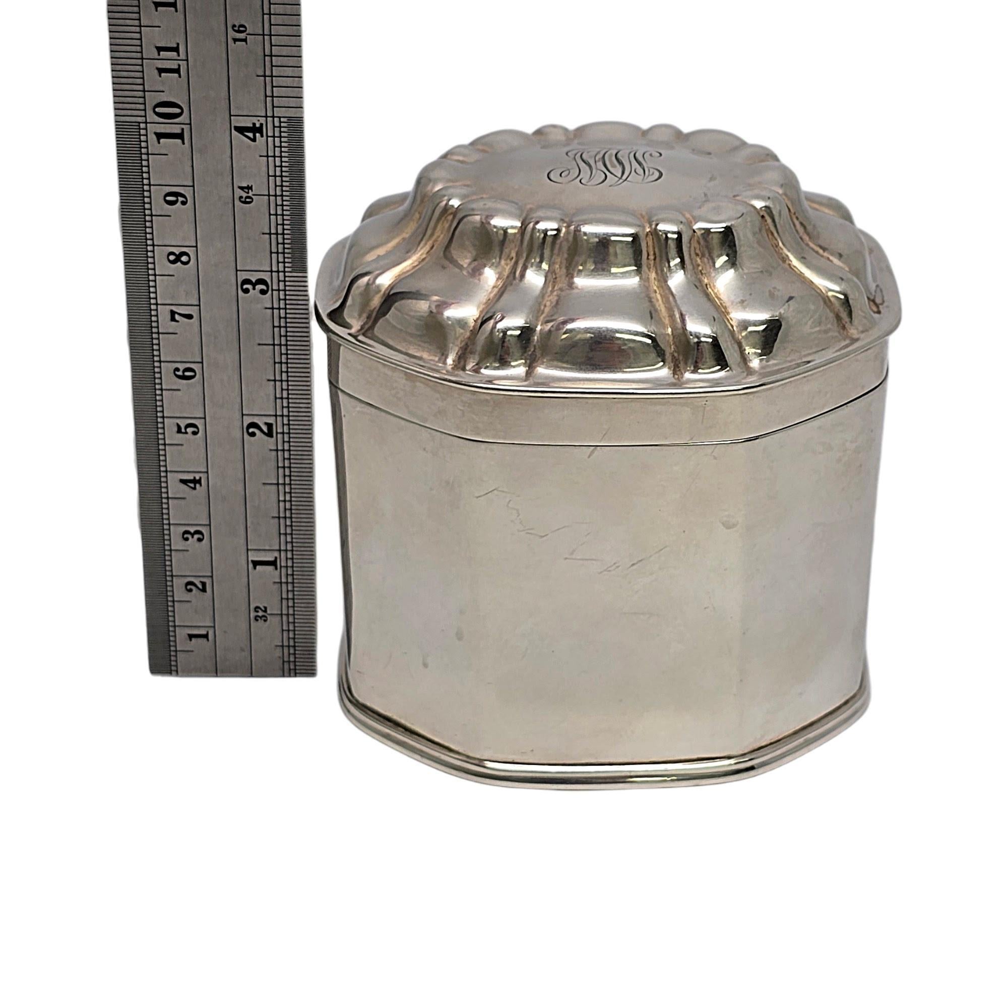 Tiffany & Co Plata de ley Dorada Lavado Interior Caja para Té con Mono #20376 en venta 6