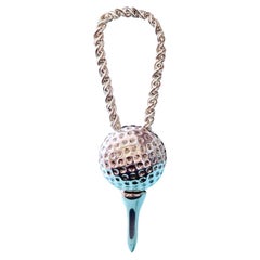 Tiffany & Co. Llavero Bola de Golf y Tee de Plata de Ley Italia