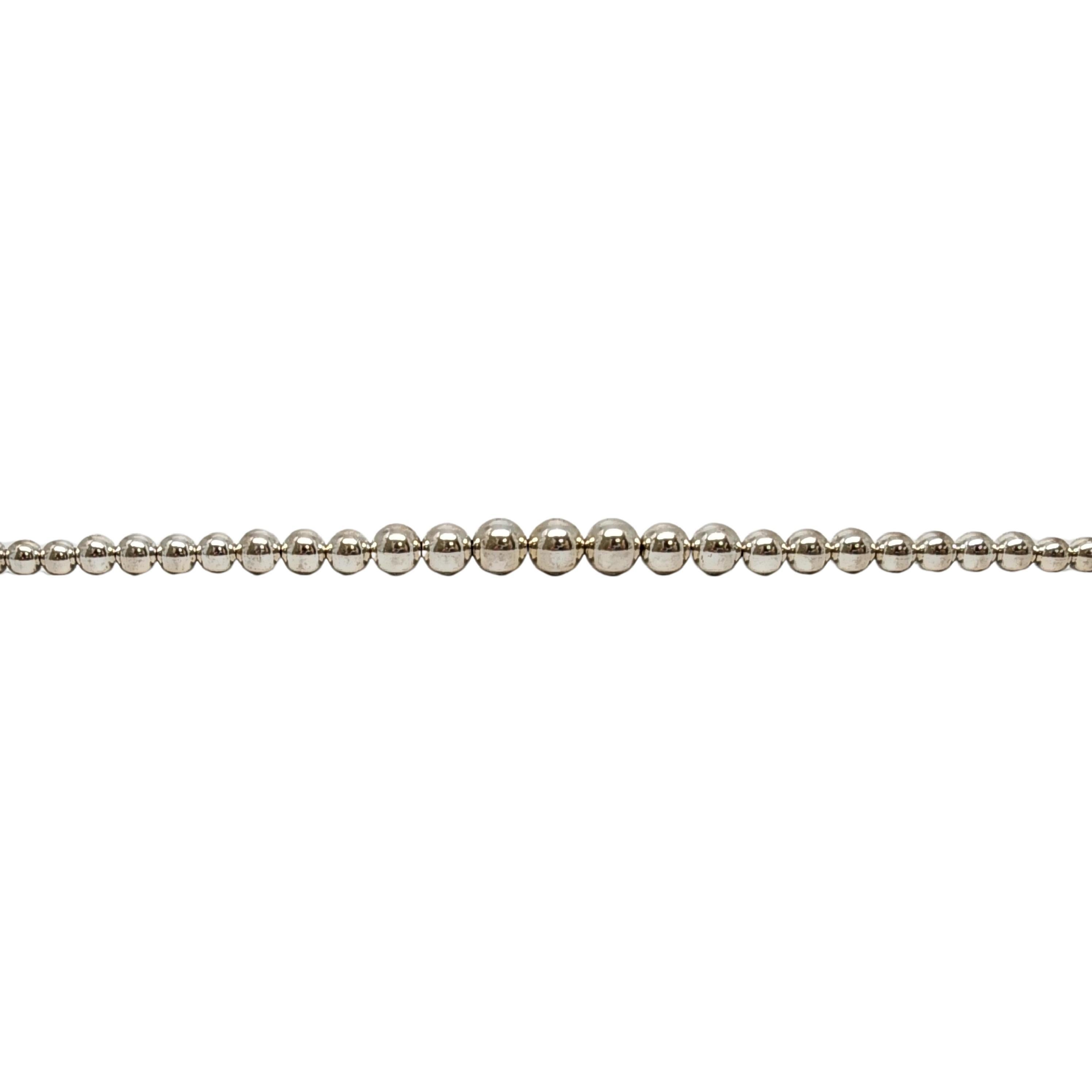 Tiffany & Co. Collier de perles à boules graduées en argent sterling 16
