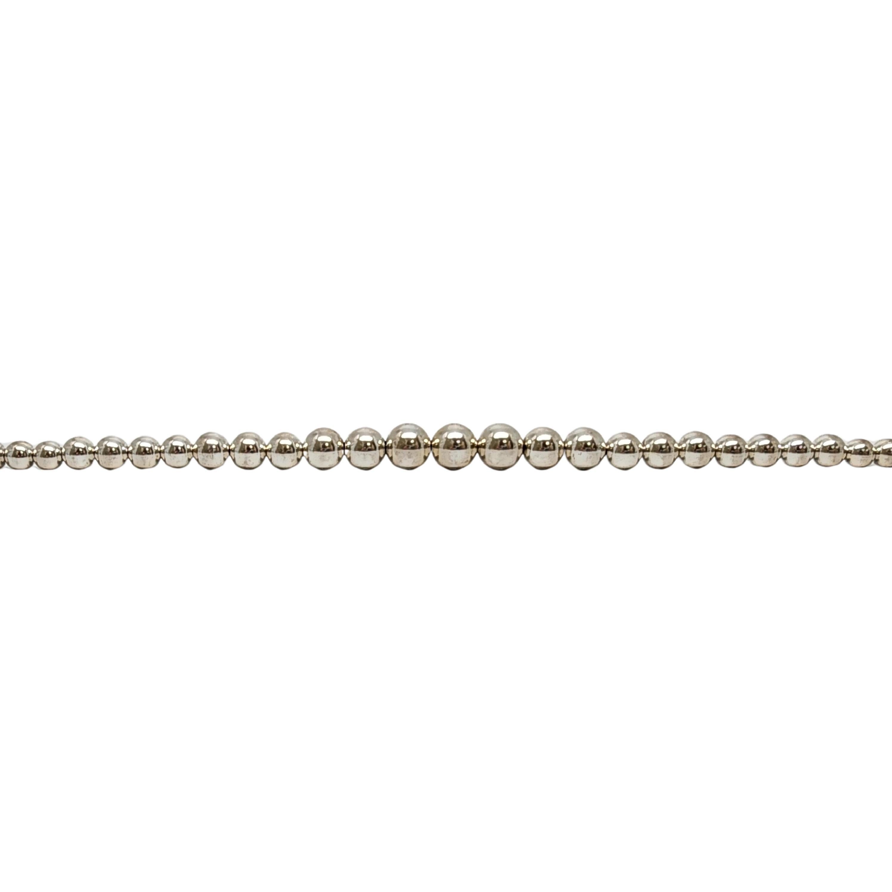 Tiffany & Co Sterling Silver Graduated Ball Bead Necklace 16