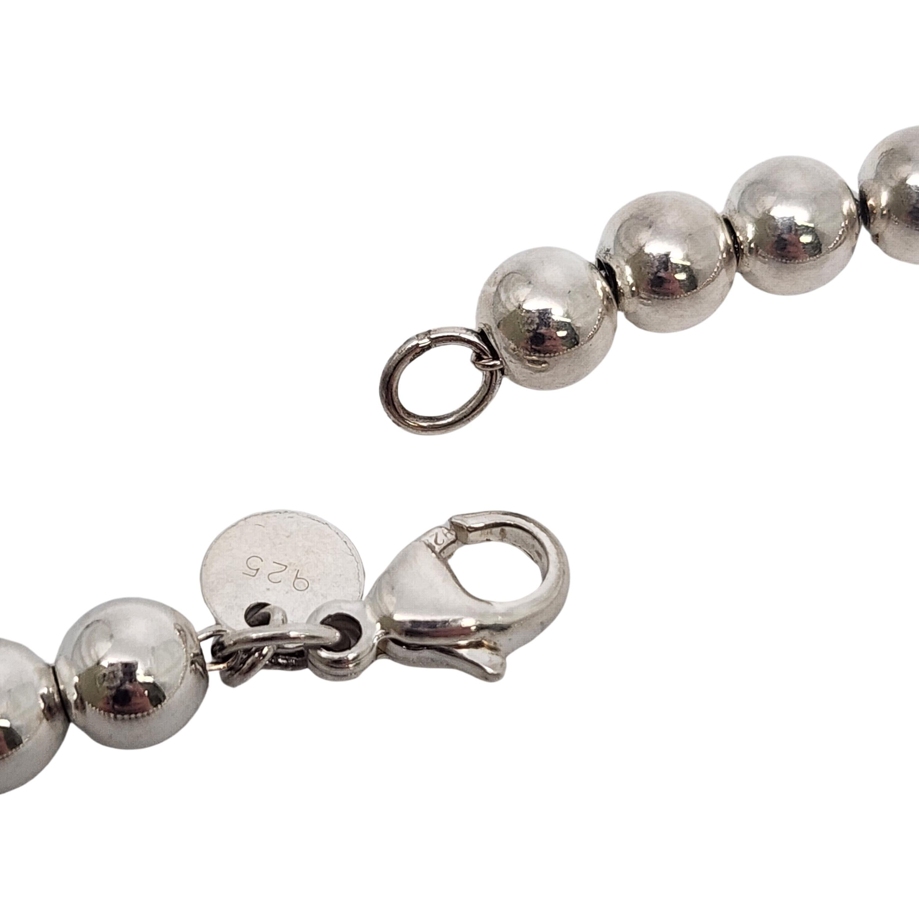 Tiffany & Co Sterling Silver Graduated Ball Bead Necklace 16