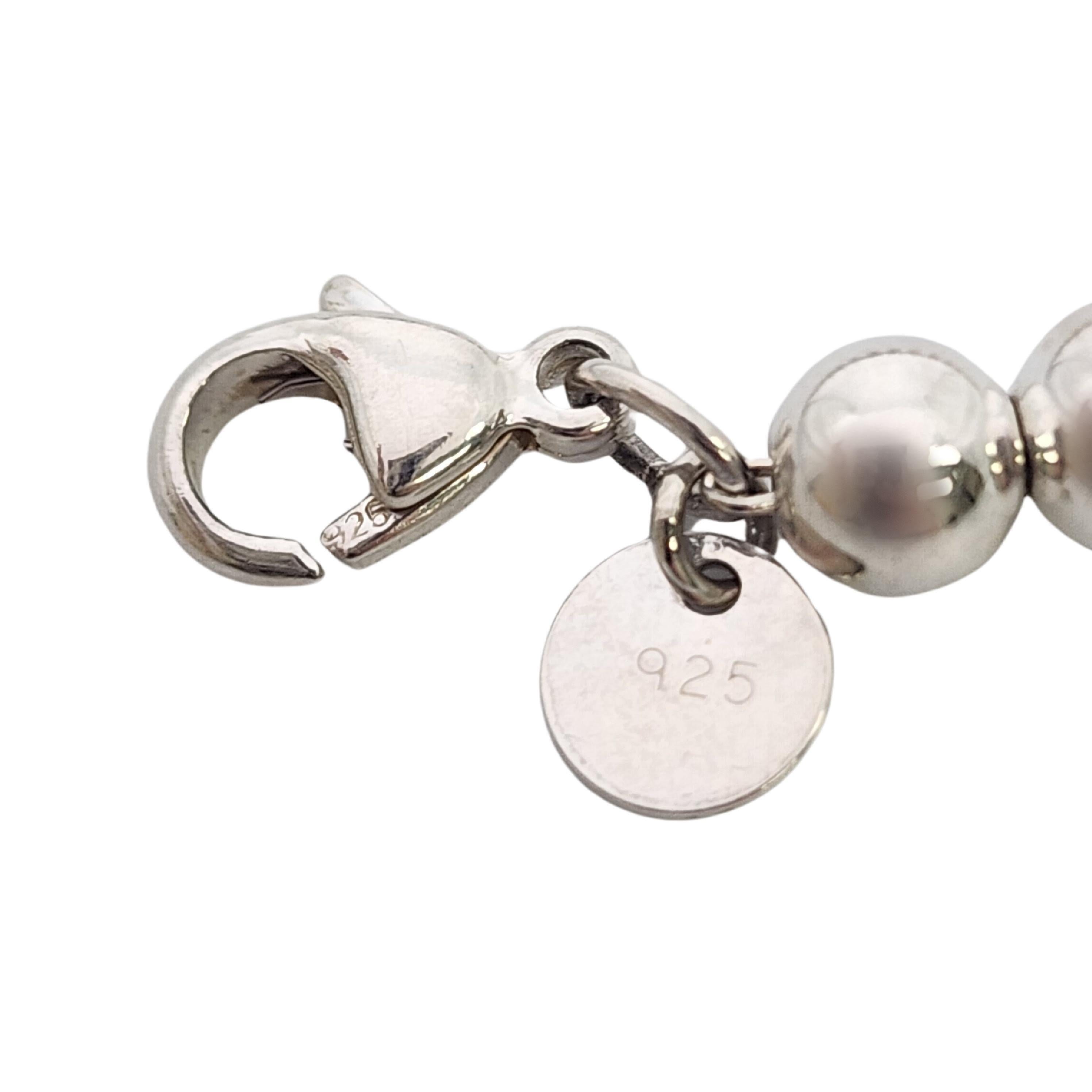 Tiffany & Co. Collier de perles à boules graduées en argent sterling 16