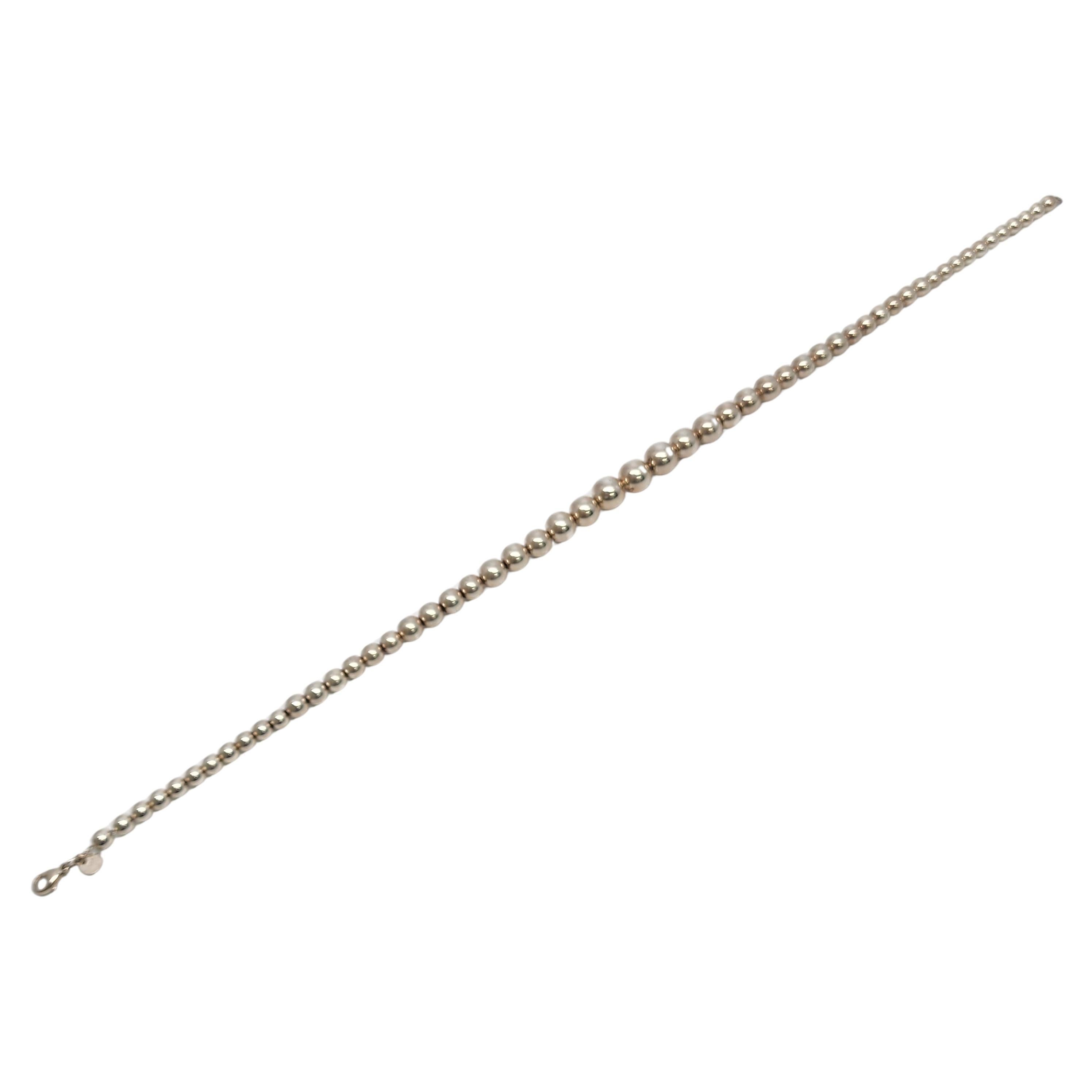 silver bead necklace tiffany