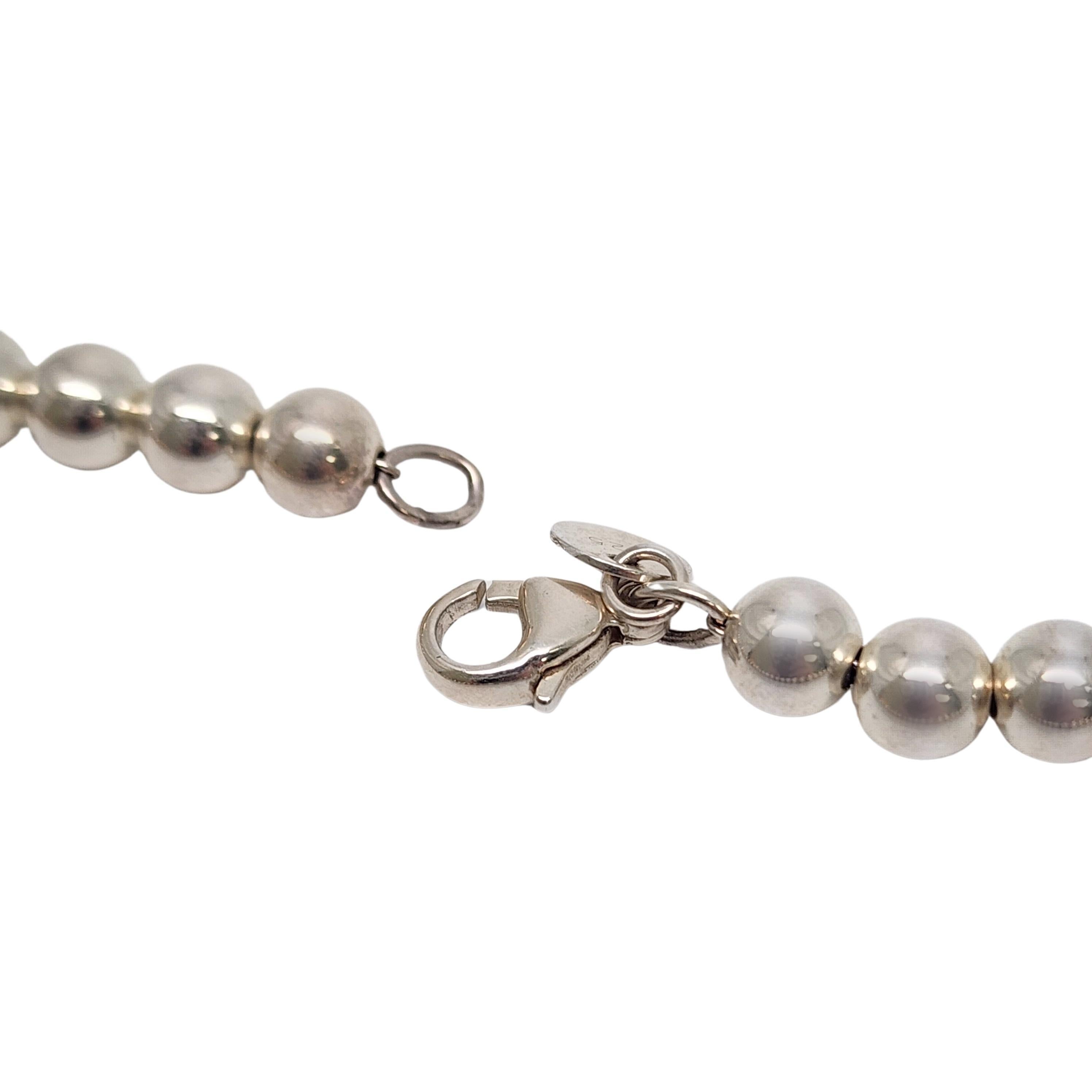 Women's Tiffany & Co Sterling Silver Graduated Ball Bead Necklace 16