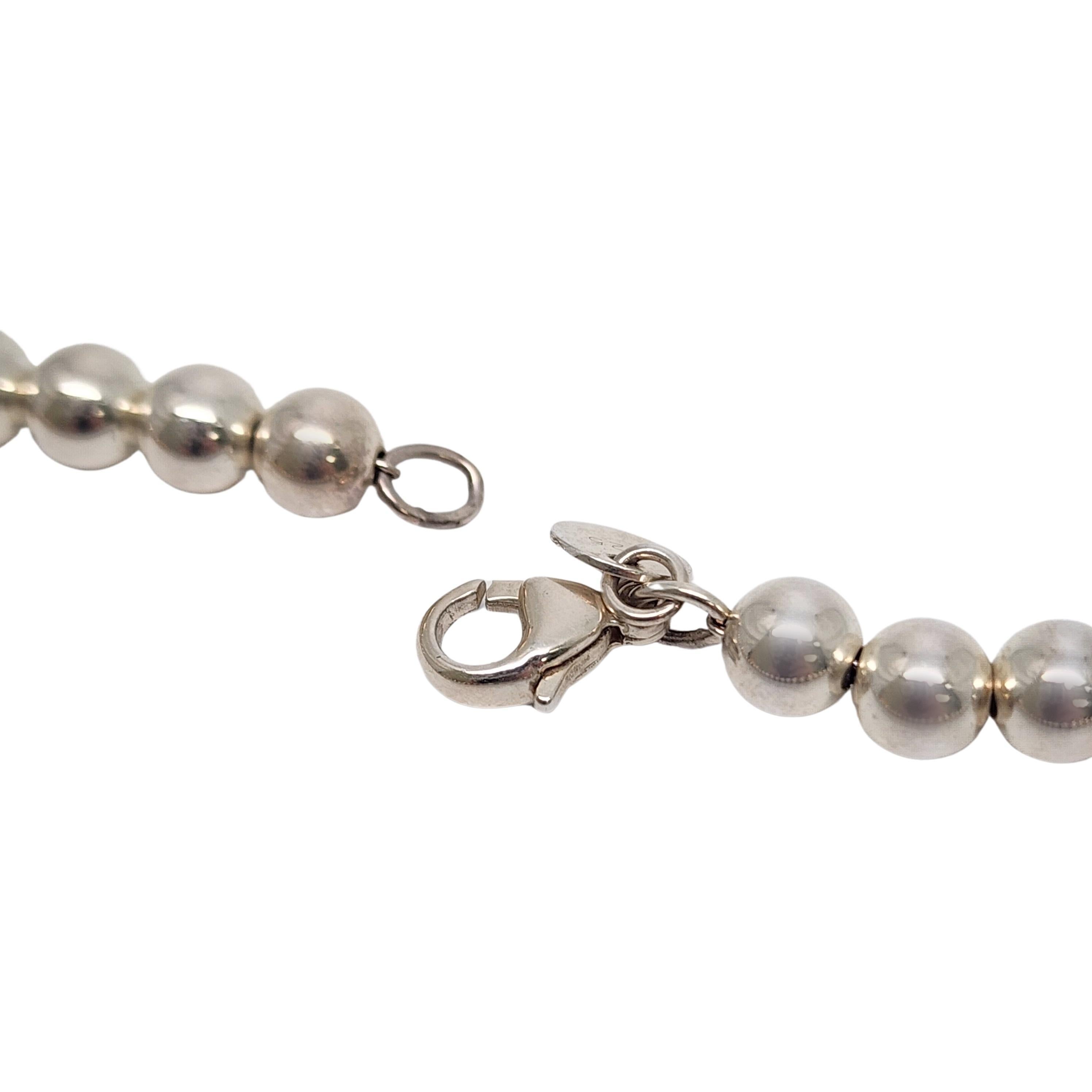 Tiffany & Co Sterling Silver Graduated Ball Bead Necklace 16