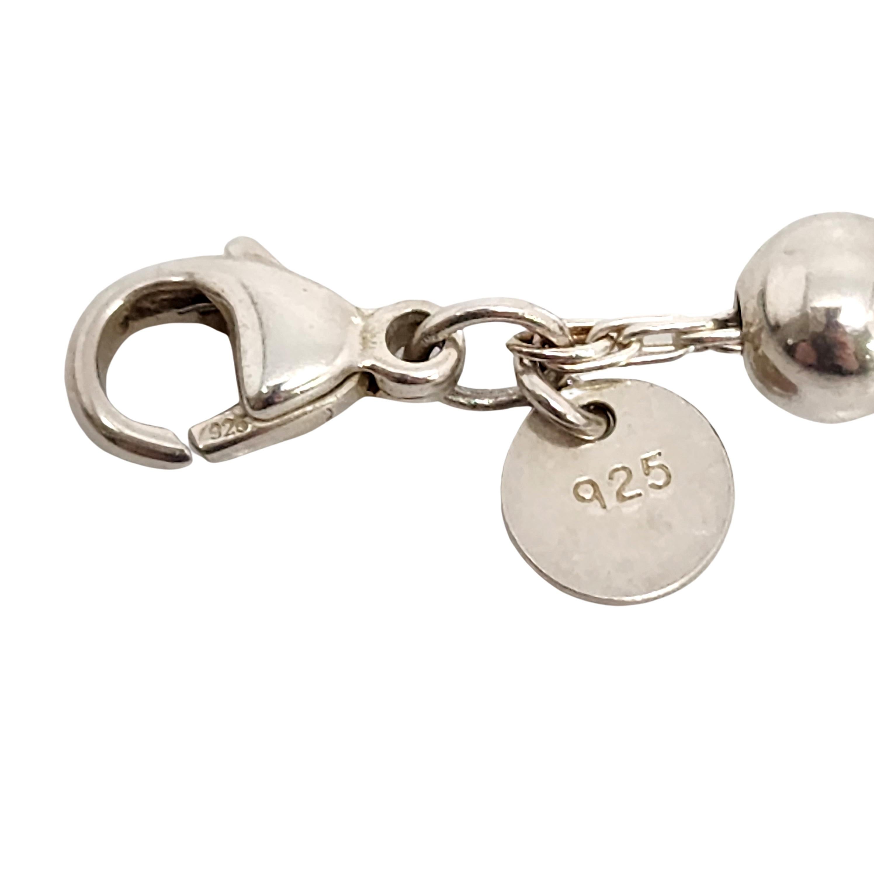 graduated silver bead necklace