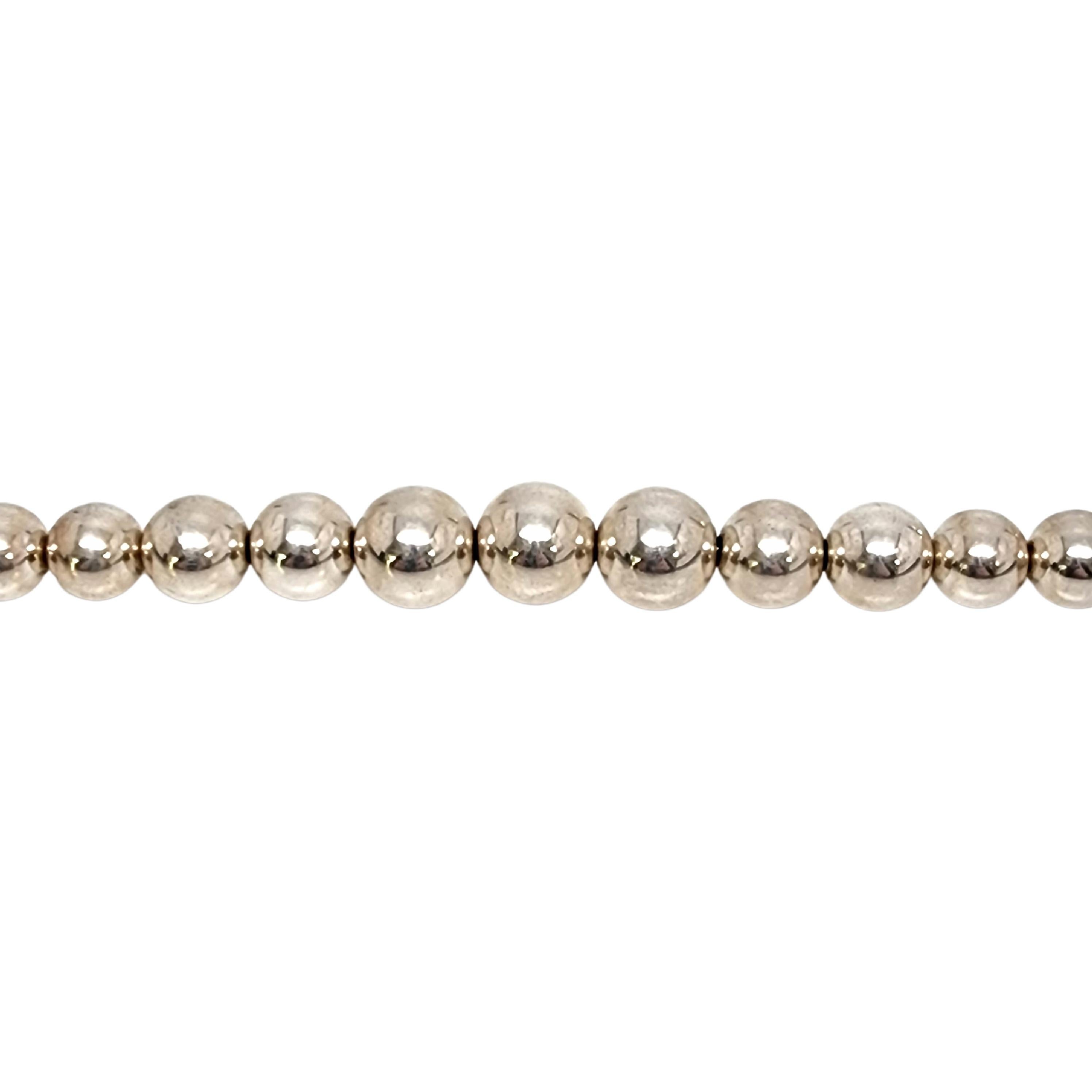 Tiffany & Co Sterling Silver Graduated Bead/Ball Necklace 1