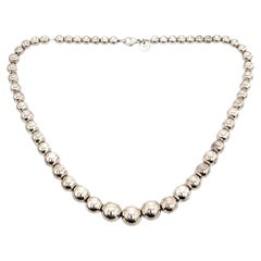 Tiffany & Co Sterling Silver Graduated Bead/Ball Necklace