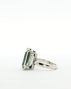 Tiffany & Co. Sterling Silver Green Quartz Ring