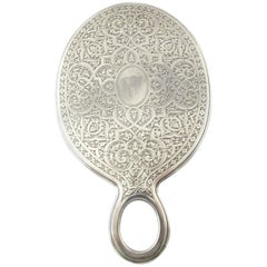 Vintage Tiffany & Co. Sterling Silver Hand Held Mirror, Early 1900s