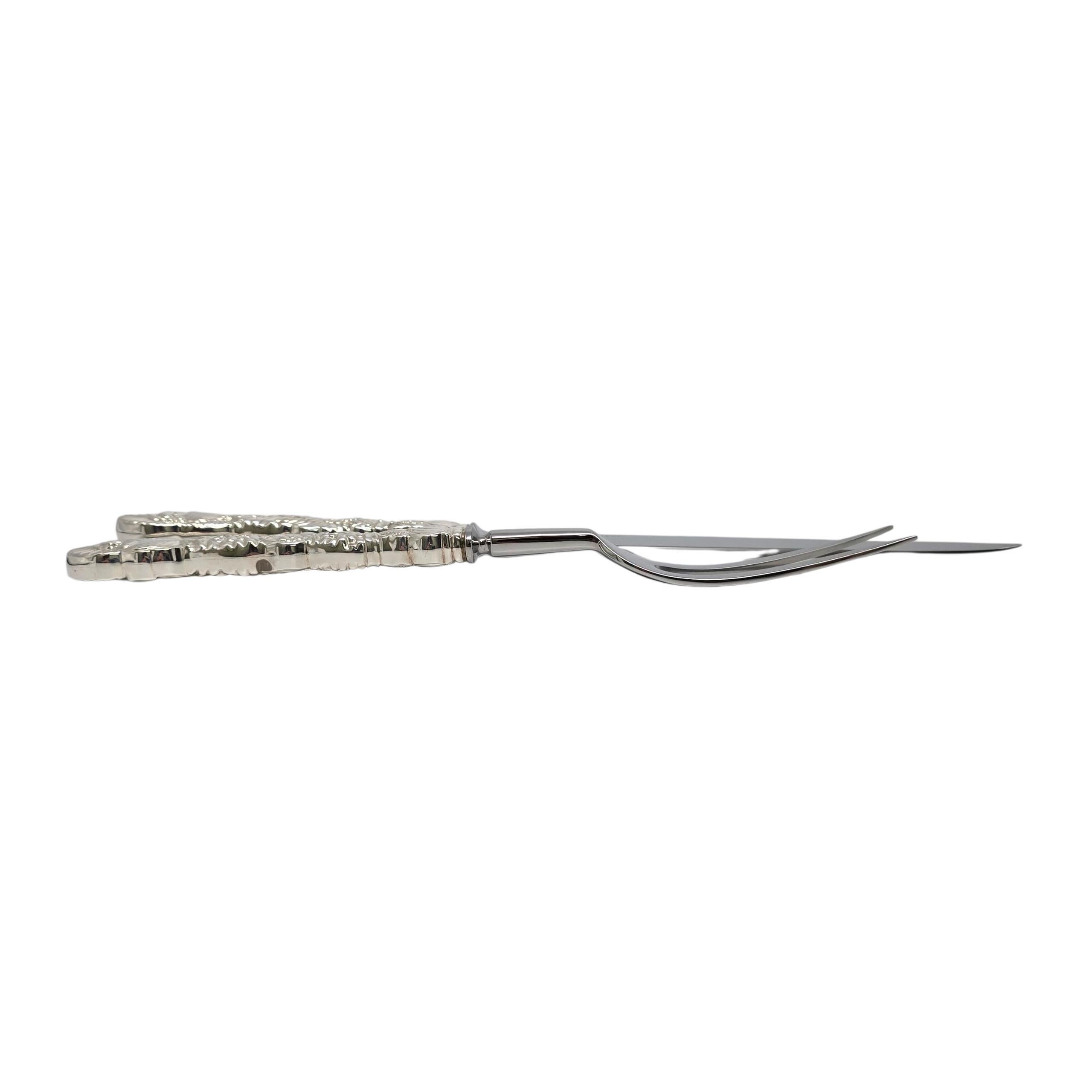 Tiffany & Co. Set di coltelli e forchette con manico in argento con motivo di tacchino #22934 In condizioni buone in vendita a Washington Depot, CT