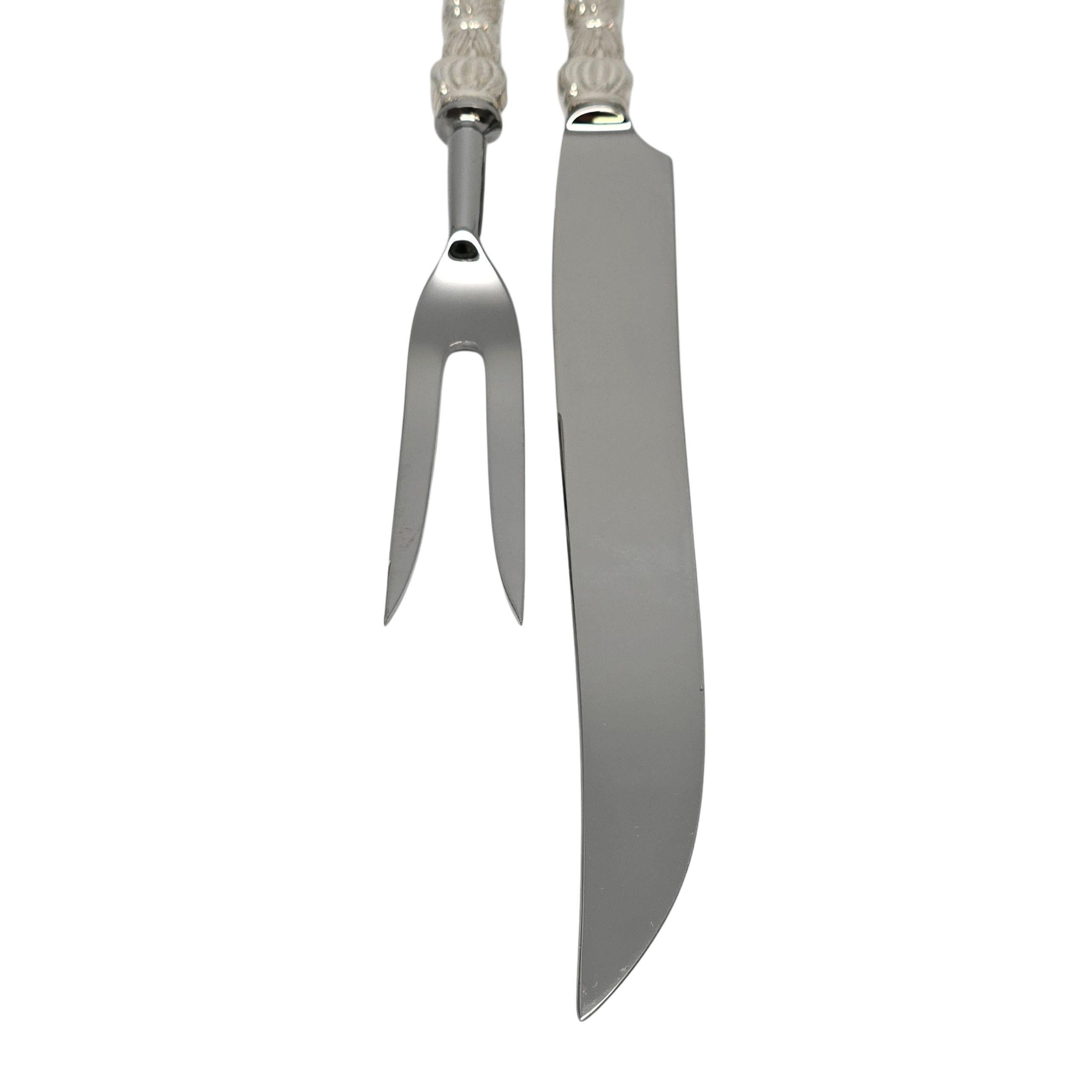 Tiffany & Co. Set di coltelli e forchette con manico in argento con motivo di tacchino #22934 in vendita 1