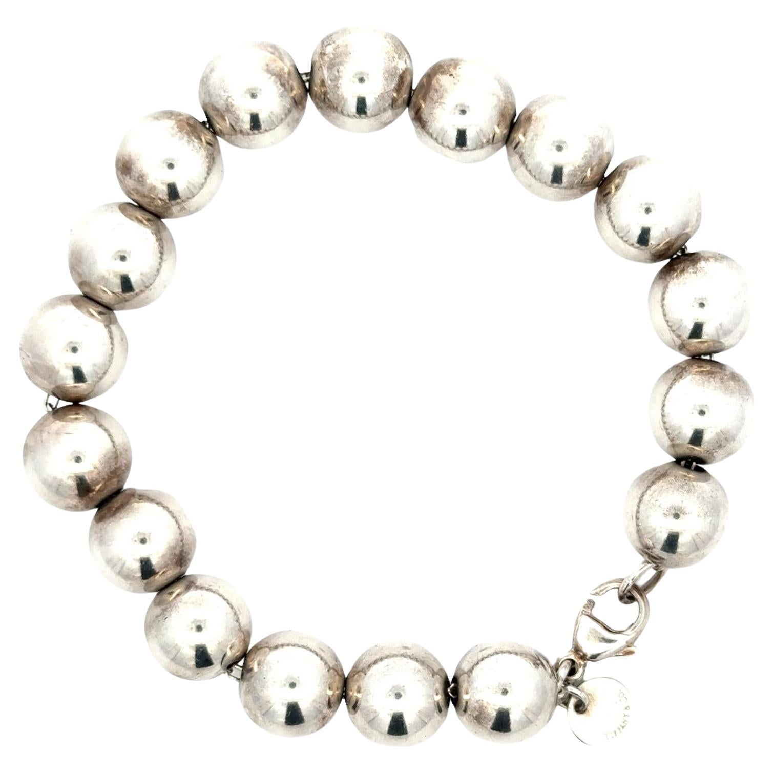 Tiffany & Co. Sterling Silver Hardware Ball Bracelet