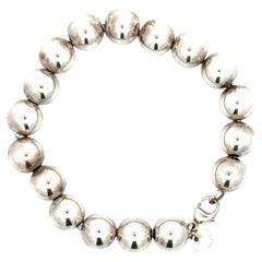 Retro Tiffany & Co. Sterling Silver Hardware Ball Bracelet