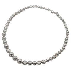 Tiffany & Co. Collana di perline graduate in argento sterling Hardware