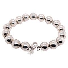 Tiffany & Co. Sterling Silver Hardwear Ball Bracelet 10mm  6.5" Long