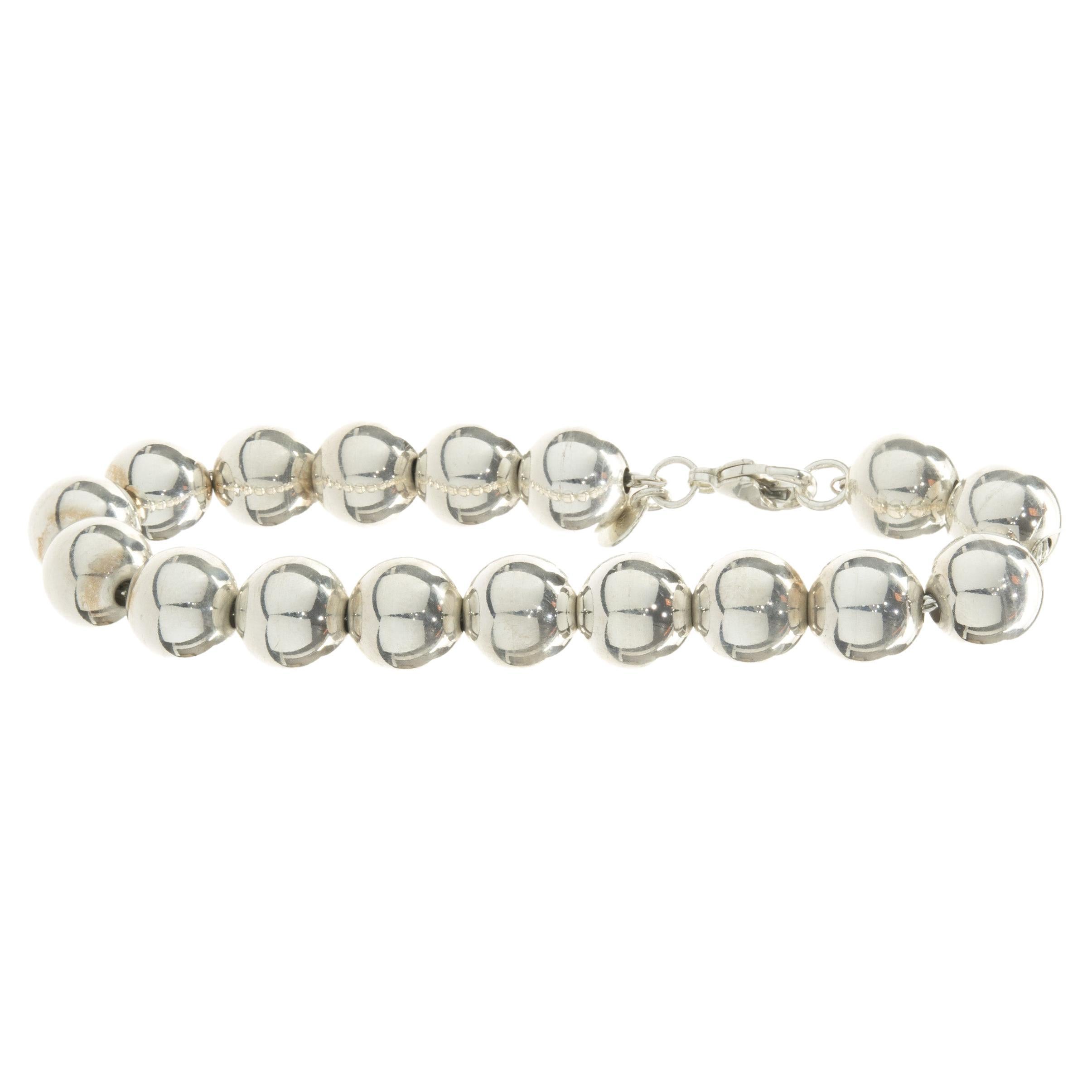 Tiffany & Co. Sterling Silver Hardwear Ball Bracelet For Sale